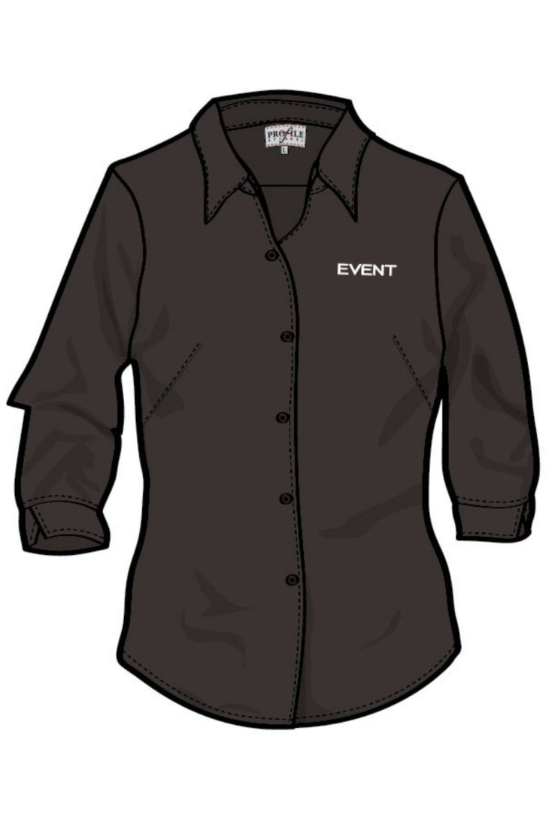 Picture of Event Cinemas Black Ladies Supervisor Shirt 3/4 sleeve - Larger Size